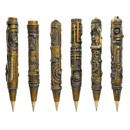 DESIGN TOSCANO Industrial Steampunk Sculptural Ink Transport Pens CL68402